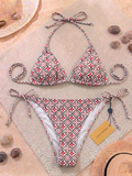 LV – Rot-weiß gemusterter Bikini